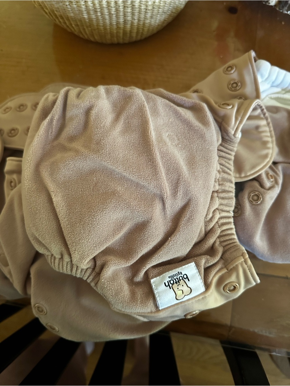 5 GroVia AIO Buttah Cloth Diapers in desert sand with Snap Fasteners super soft - Picture 4 of 10